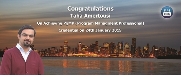 Congratulations Taha on Achieving PgMP..!